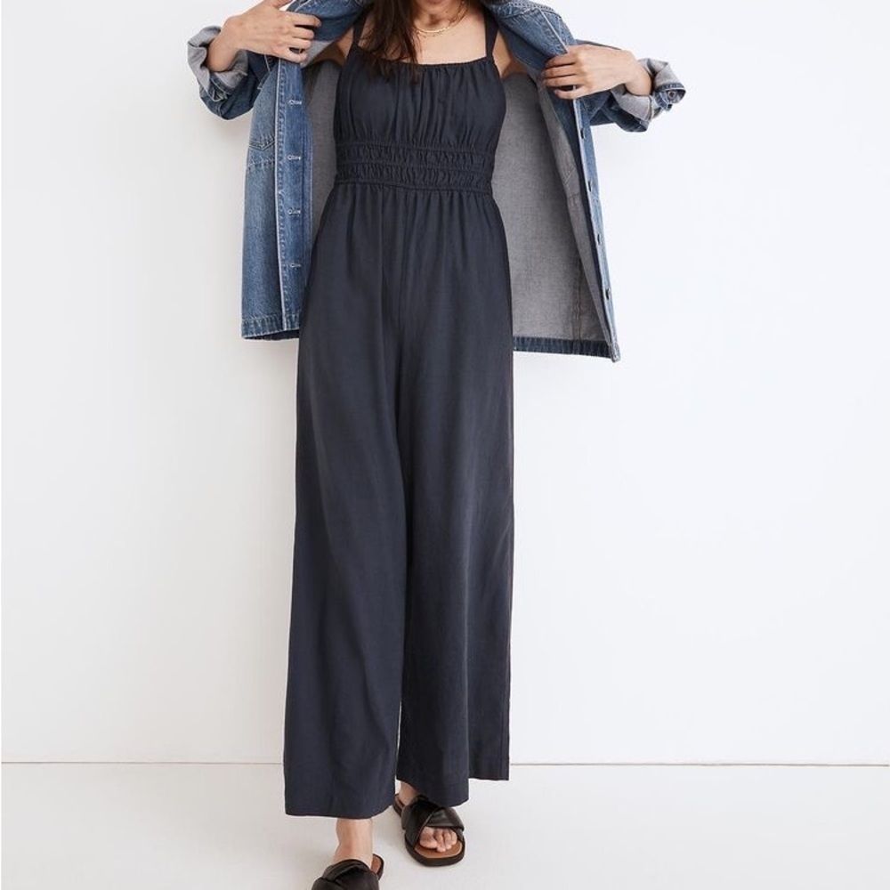 Madewell Linen Blend Sophie Tank WideLeg Jumpsuit